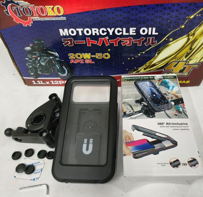 Держатель для сотового телефона(на руль)+Водонепроницаемый чехол